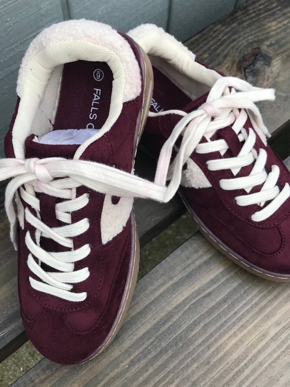Maroon Suede 70s Revival Sneakers
